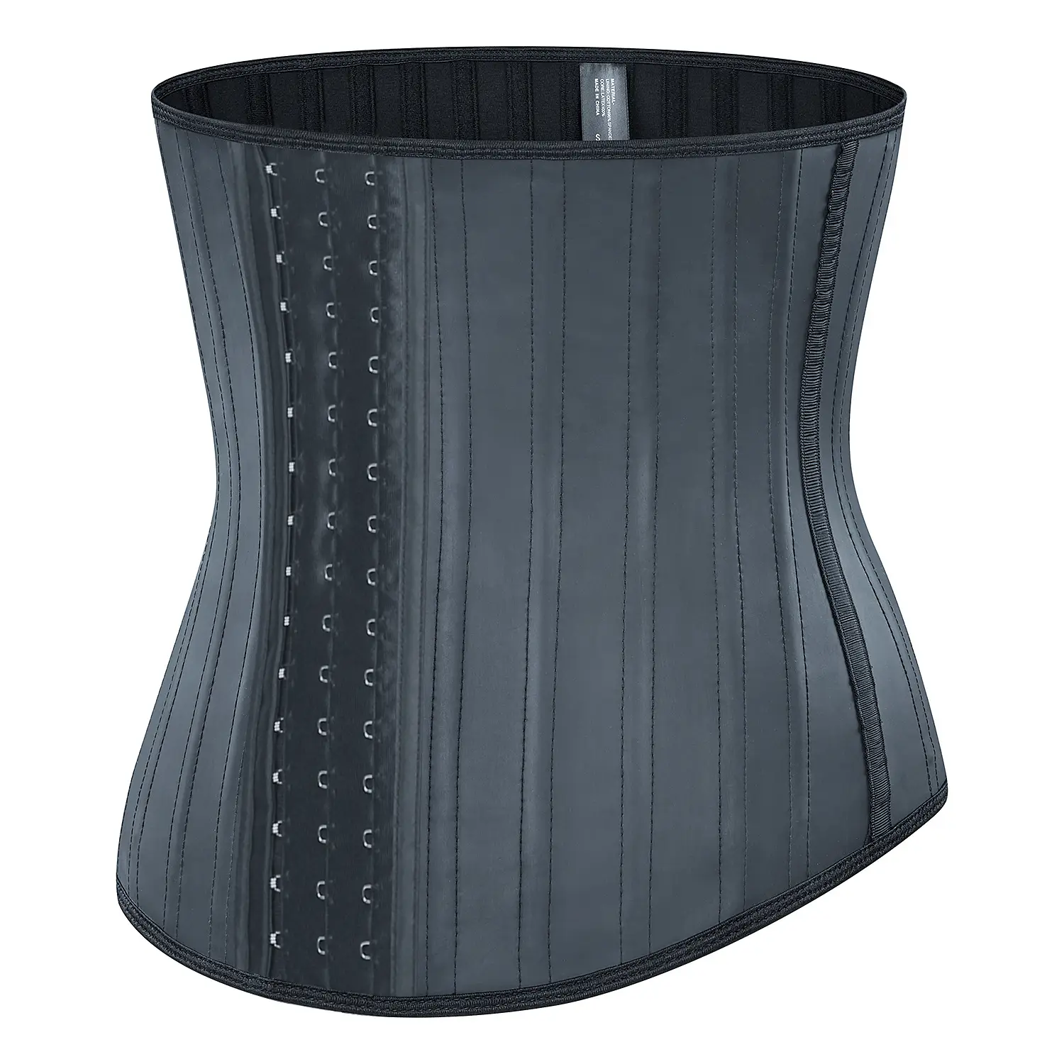 25" Black Latex Waist Trainer Shapewear Belt — feature 9