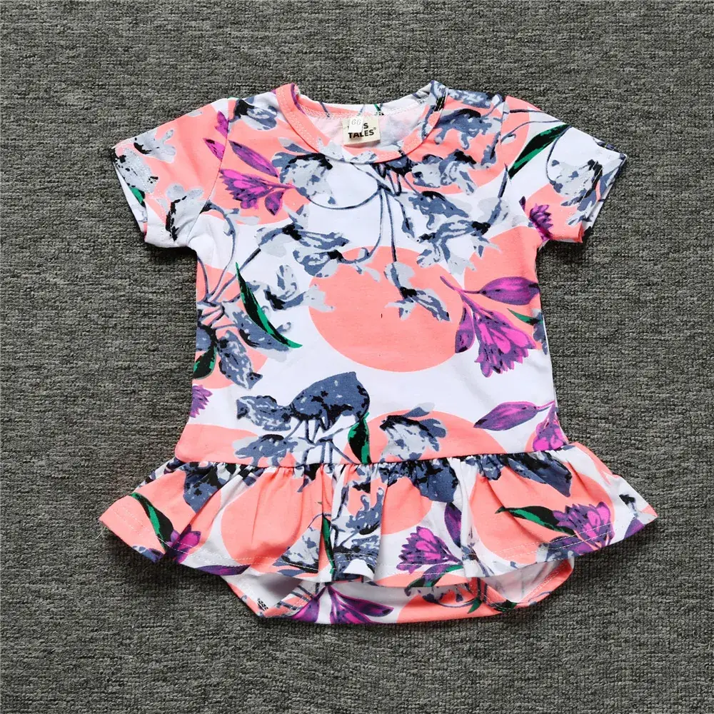 Summer Printed Baby Jumpsuit for Girls
