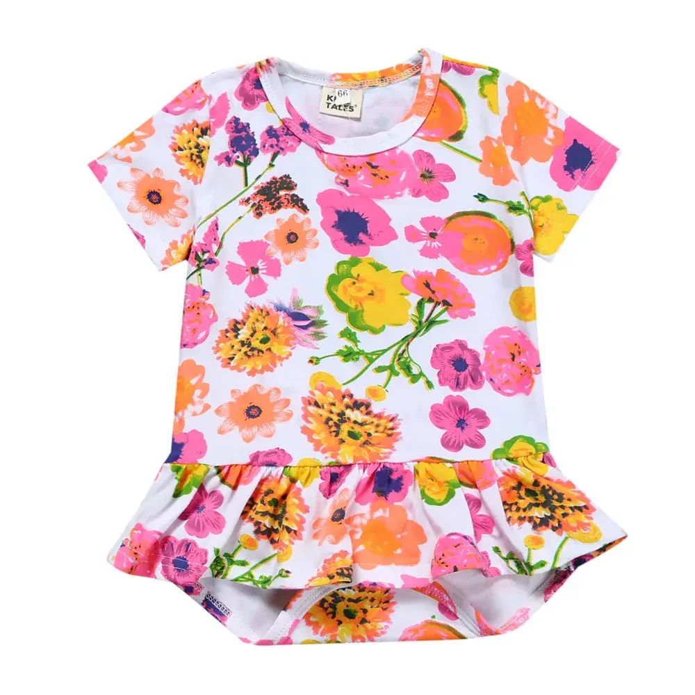 Summer Printed Baby Jumpsuit for Girls