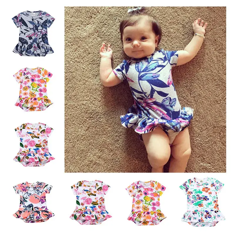 Summer Printed Baby Jumpsuit for Girls