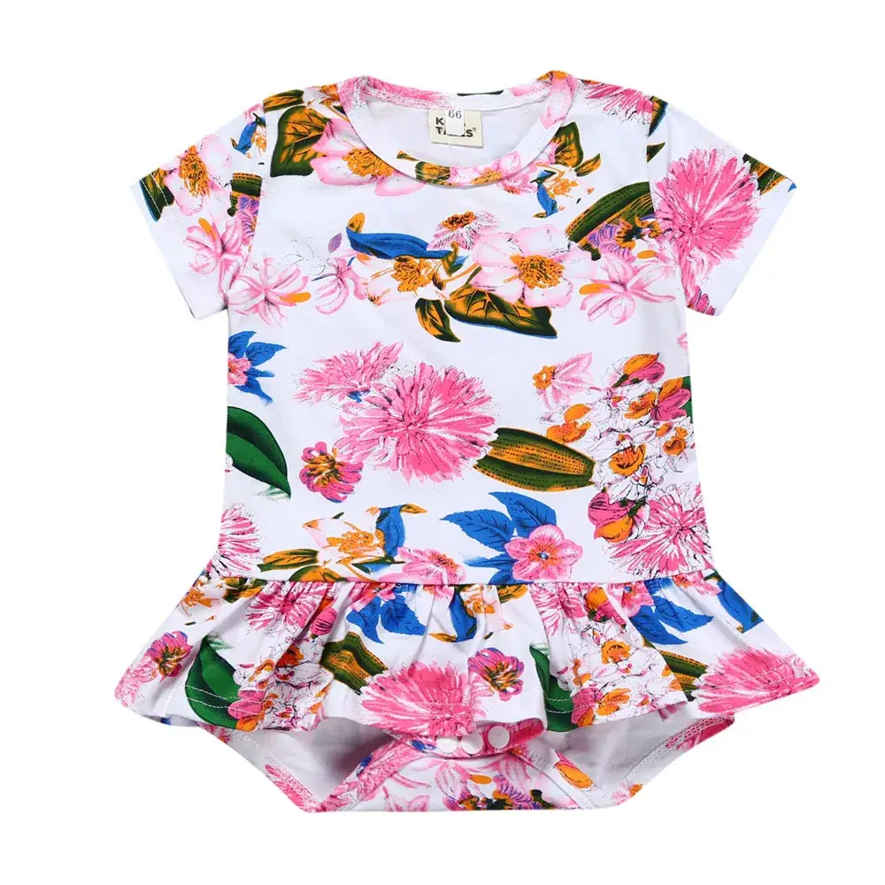 Summer Printed Baby Jumpsuit for Girls