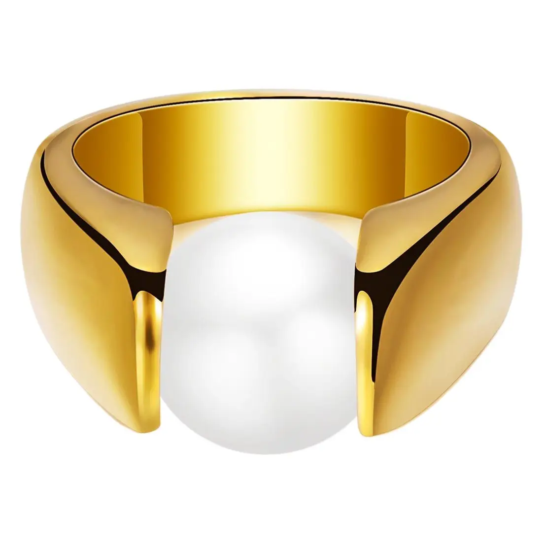 10Mm18K Gold Cat's Eye Ring for Women