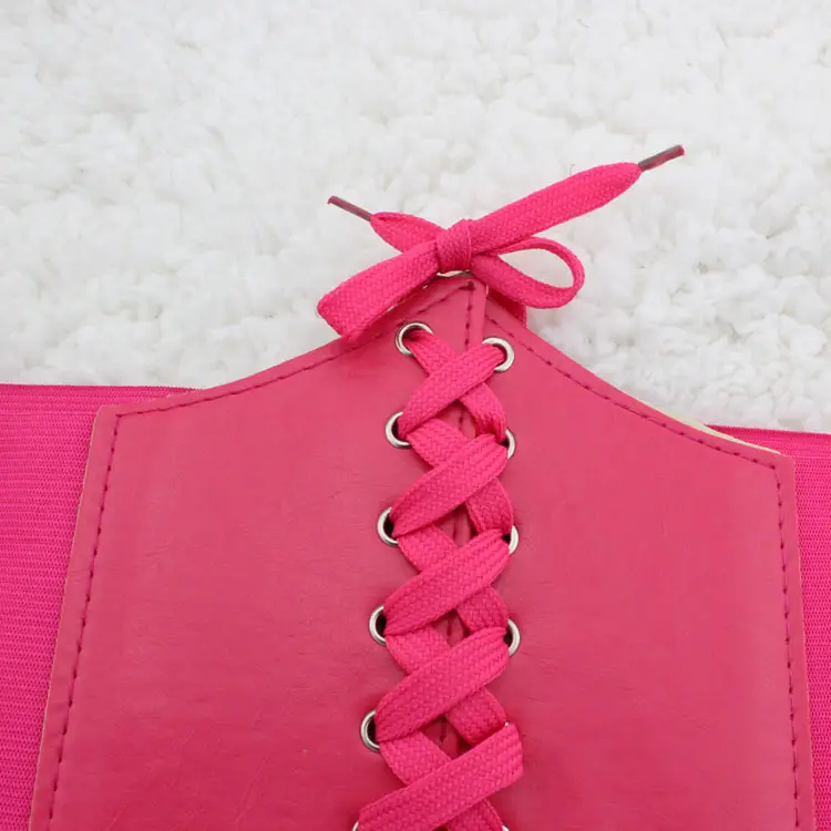 Women's Red Belt with Elastic Waist Seal & Hair Wrap - Image 7