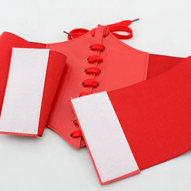 Women's Red Belt with Elastic Waist Seal & Hair Wrap - Image 8