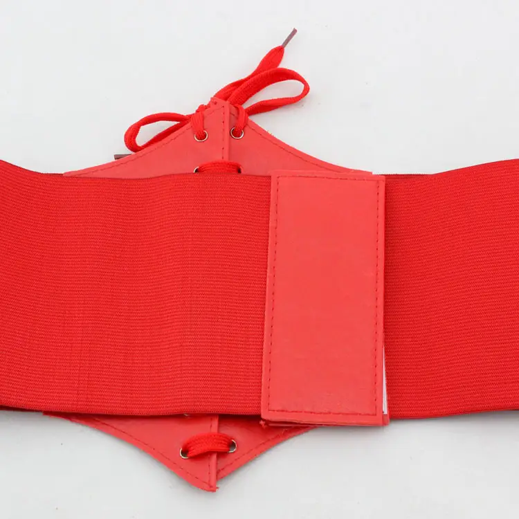 Women's Red Belt with Elastic Waist Seal & Hair Wrap - Image 9