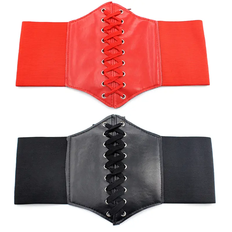 Women's Red Belt with Elastic Waist Seal & Hair Wrap - Image 10