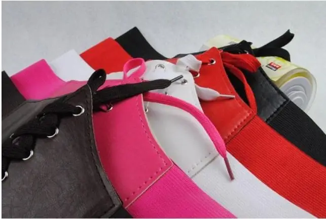 Women's Red Belt with Elastic Waist Seal & Hair Wrap — feature 6