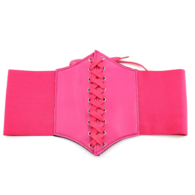 Women's Red Belt with Elastic Waist Seal & Hair Wrap - Image 3