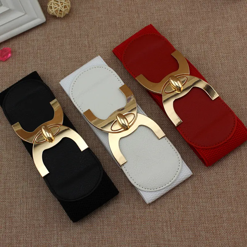 Women's Golden Swivel Belt with Elastic Wrap - Image 10