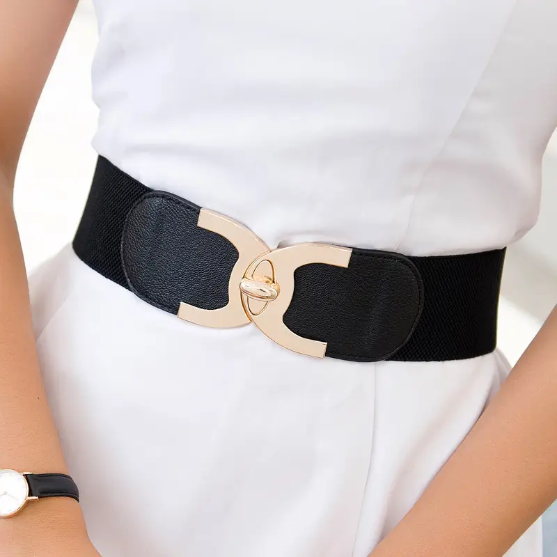 Women's Golden Swivel Belt with Elastic Wrap - Image 11