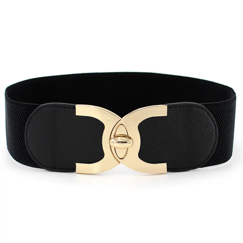 Women's Golden Swivel Belt with Elastic Wrap - Image 12