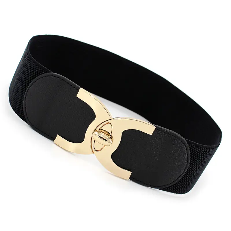 Women's Golden Swivel Belt with Elastic Wrap - Image 13