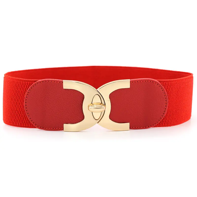 Women's Golden Swivel Belt with Elastic Wrap - Image 2