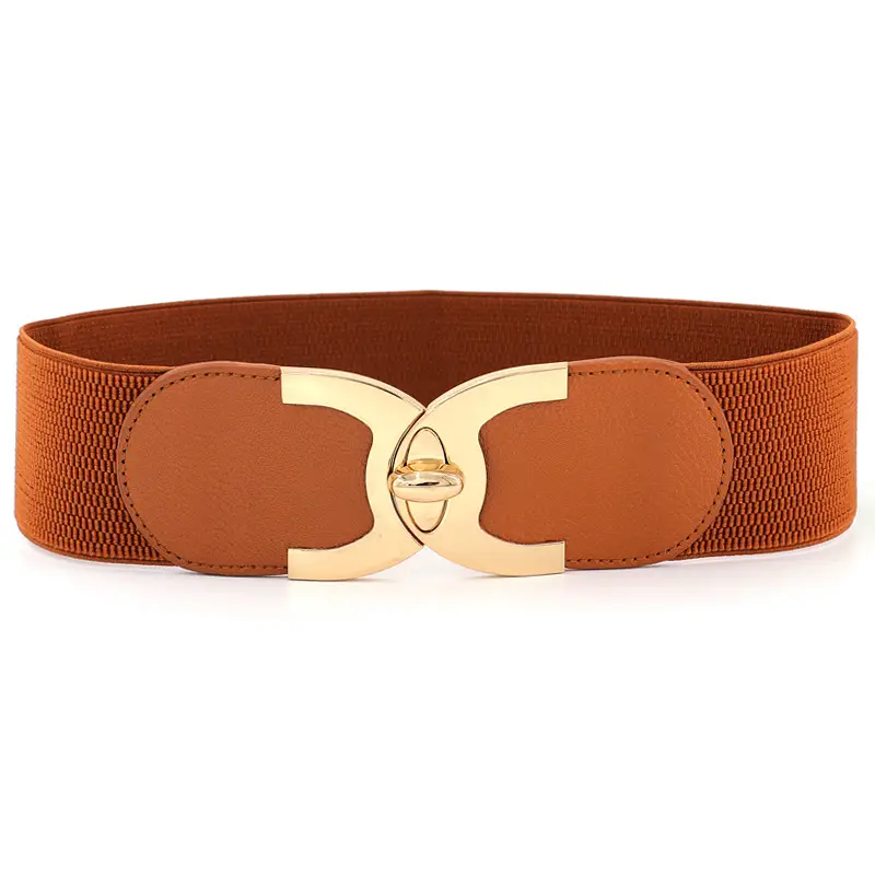 Women's Golden Swivel Belt with Elastic Wrap - Image 7
