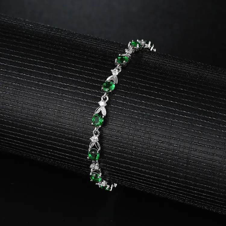 Austrian Crystal Blue Zircon Bracelet Gold Plated — feature 11