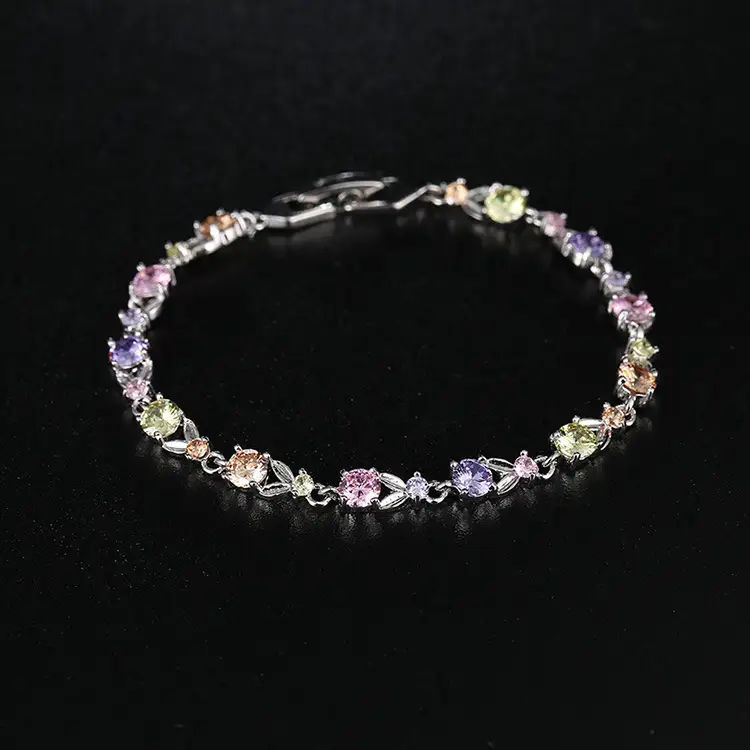 Austrian Crystal Blue Zircon Bracelet Gold Plated — feature 4