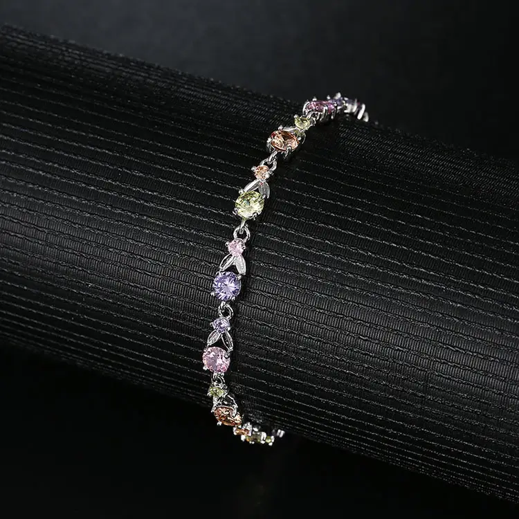 Austrian Crystal Blue Zircon Bracelet Gold Plated — feature 8