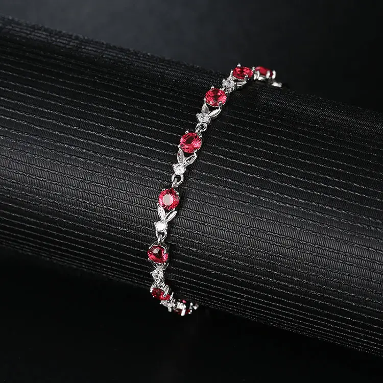 Austrian Crystal Blue Zircon Bracelet Gold Plated — feature 9