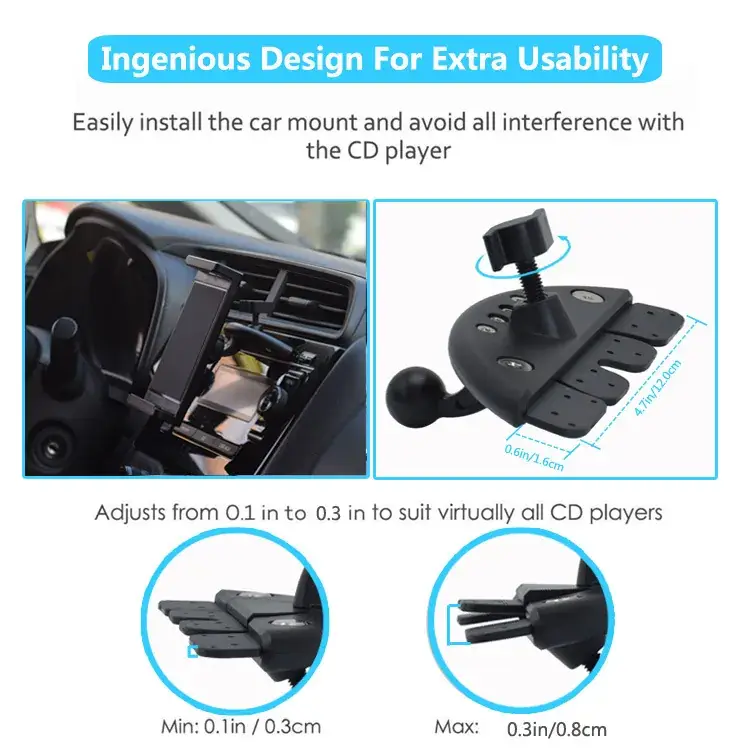 Universal 1.8cm Flat Bracket for Phones - Image 6