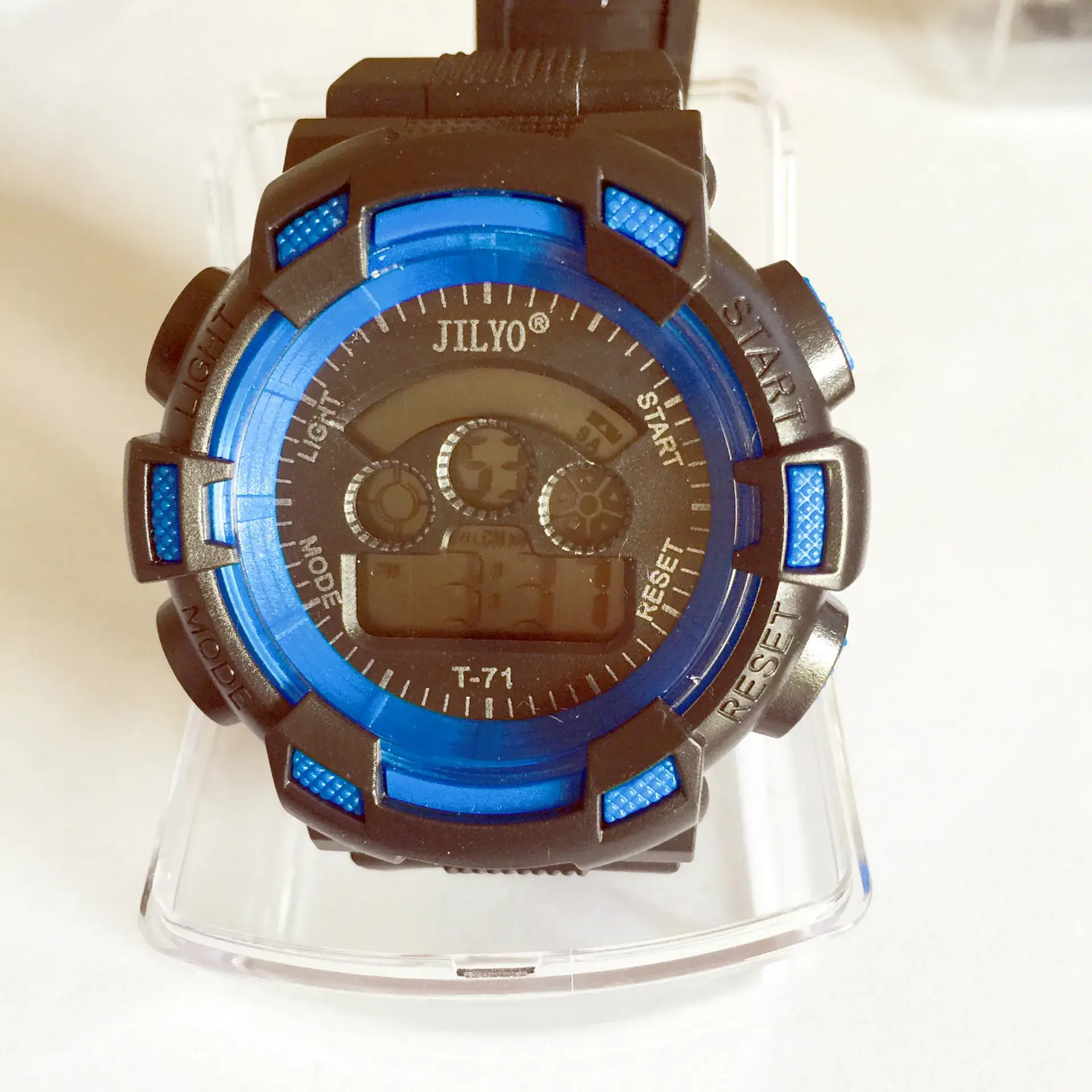 Men's Full Screen Waterproof Shockproof Multi Function Watch Black Yellow - Image 3