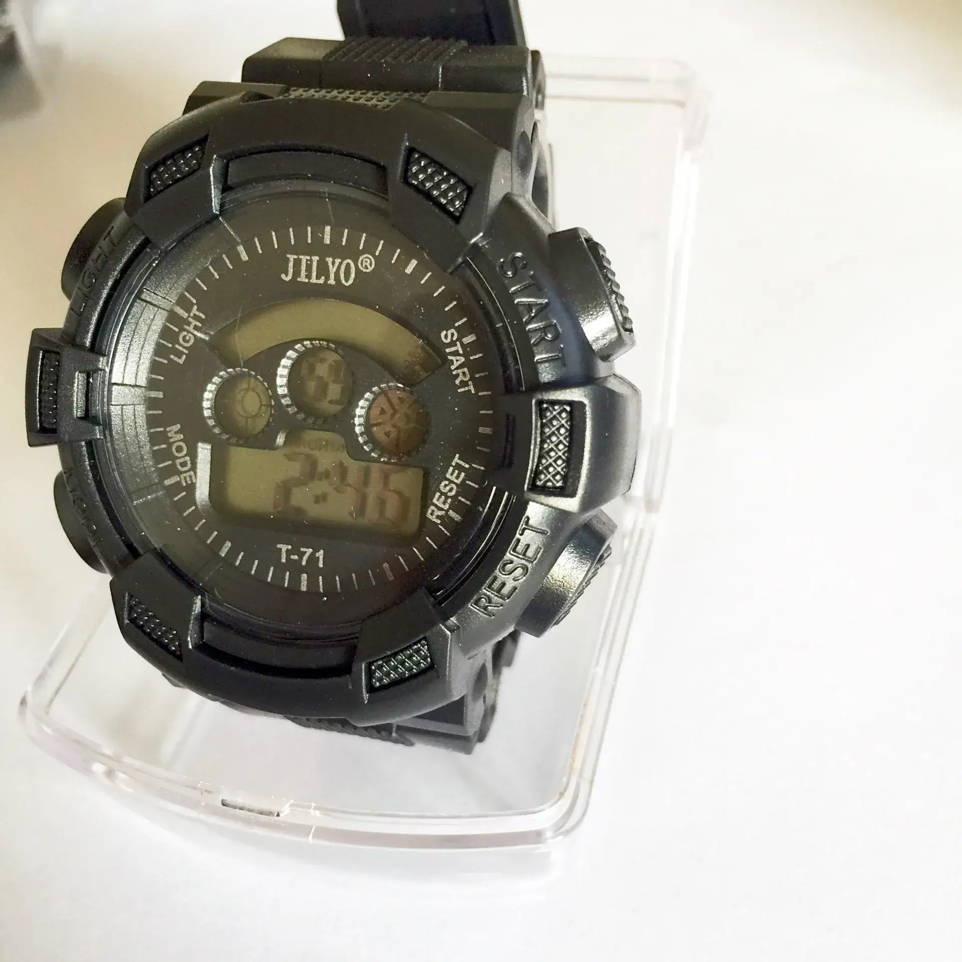Men's Full Screen Waterproof Shockproof Multi Function Watch Black Yellow - Image 4