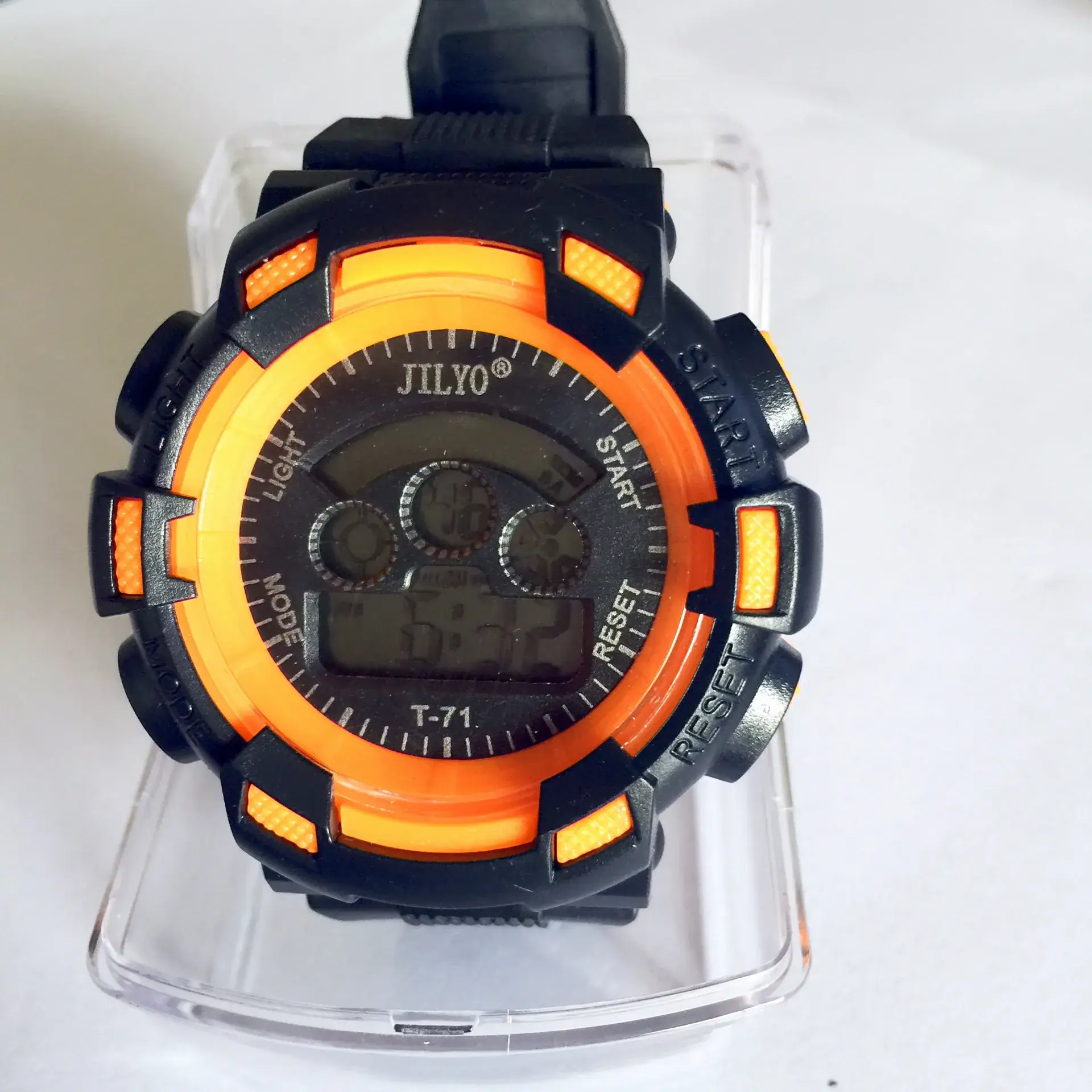 Men's Full Screen Waterproof Shockproof Multi Function Watch Black Yellow - Image 5