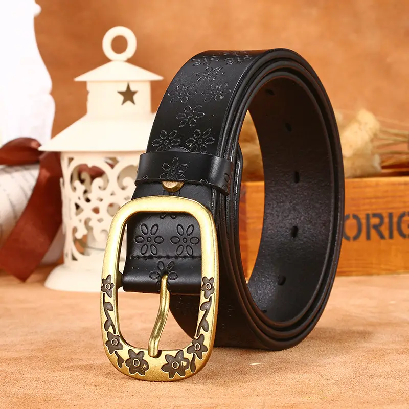 Japanese-Style Buckle Leather Belt for Women - Image 2