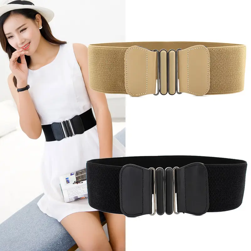 Women's Black Oval Buckle Belt Cover Three Sizes - Image 7