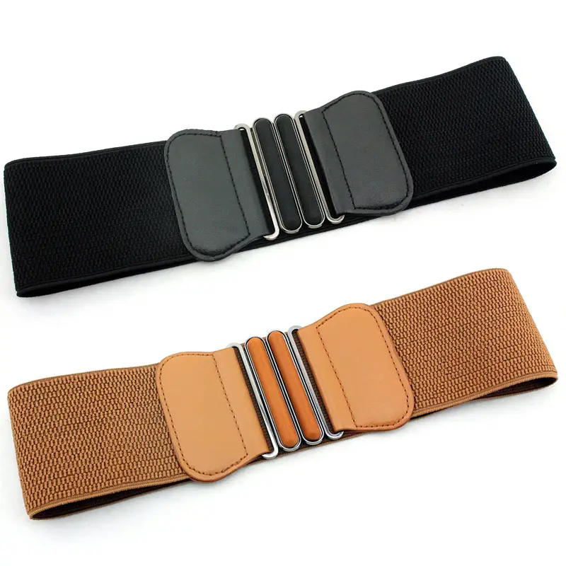 Women's Black Oval Buckle Belt Cover Three Sizes - Image 8