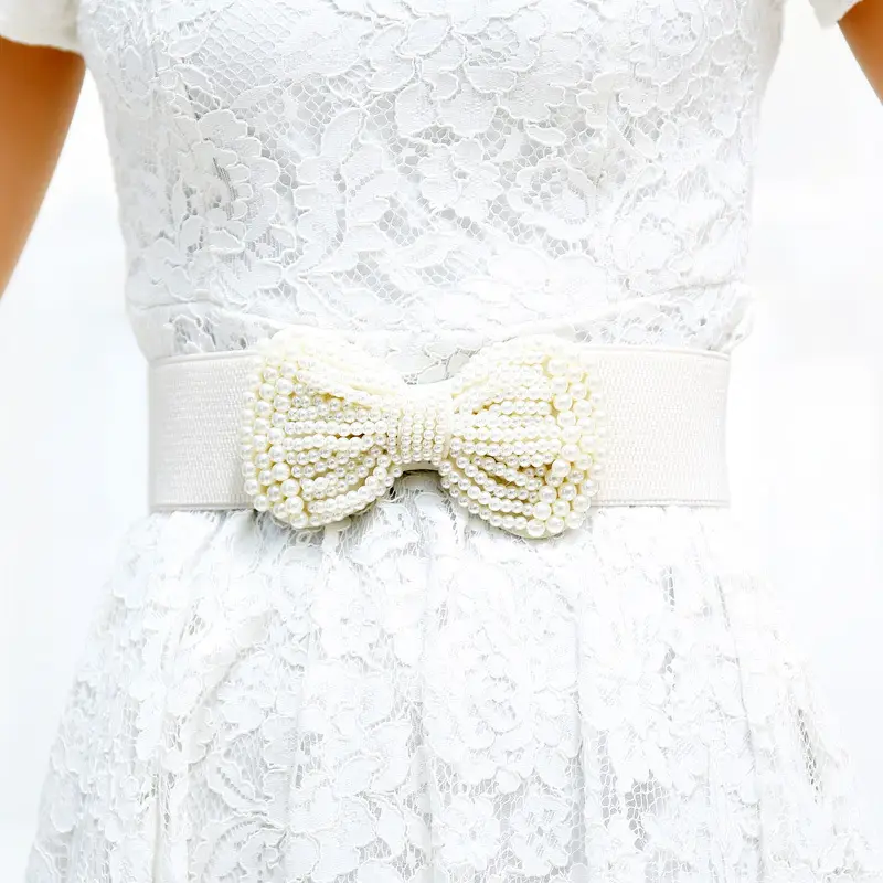 Pearl Bow Belt Accessory for Women - Image 5