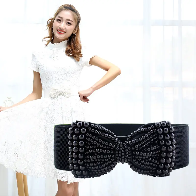 Pearl Bow Belt Accessory for Women - Image 6