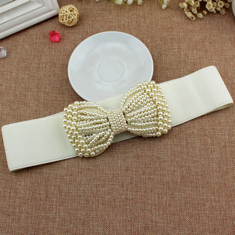 Pearl Bow Belt Accessory for Women - Image 2