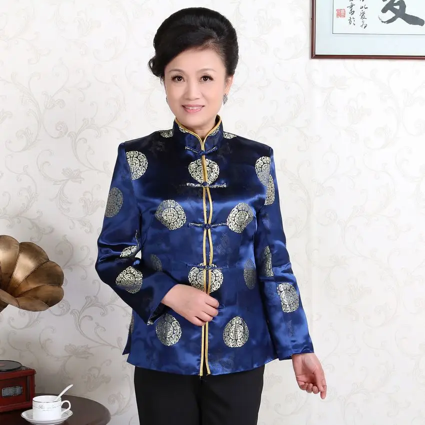 Tang Suit for Men Autumn Winter Long Sleeve Grandpa Coat Top — feature 37