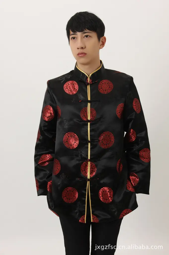 Tang Suit for Men Autumn Winter Long Sleeve Grandpa Coat Top - Image 5