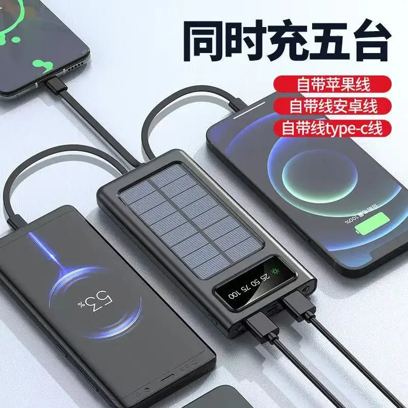 Solar Power Bank 20000mAh with Print Mobile Power Supply - Image 4