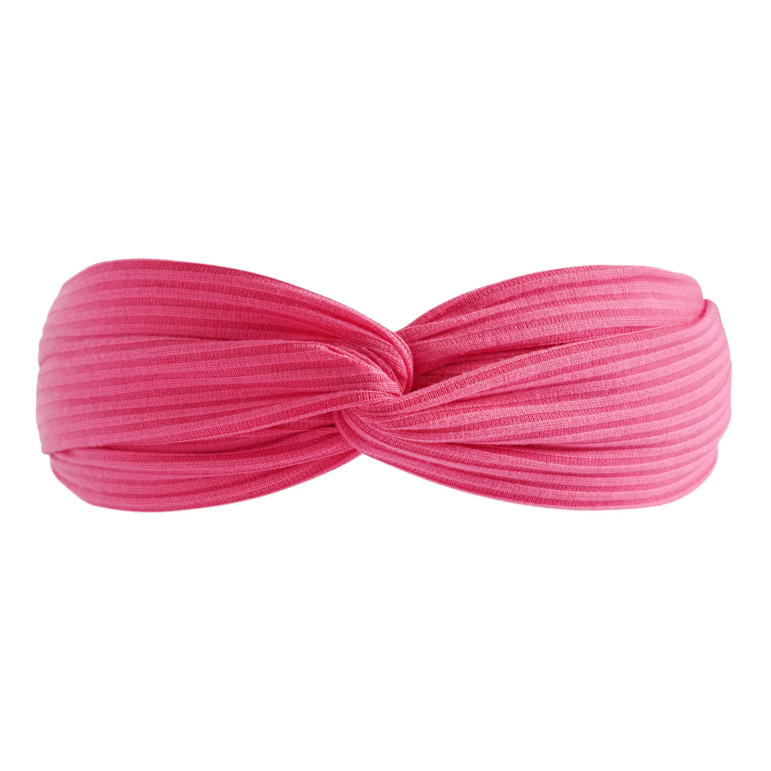 Black Knitted Cotton Elastic Hair Band for Women