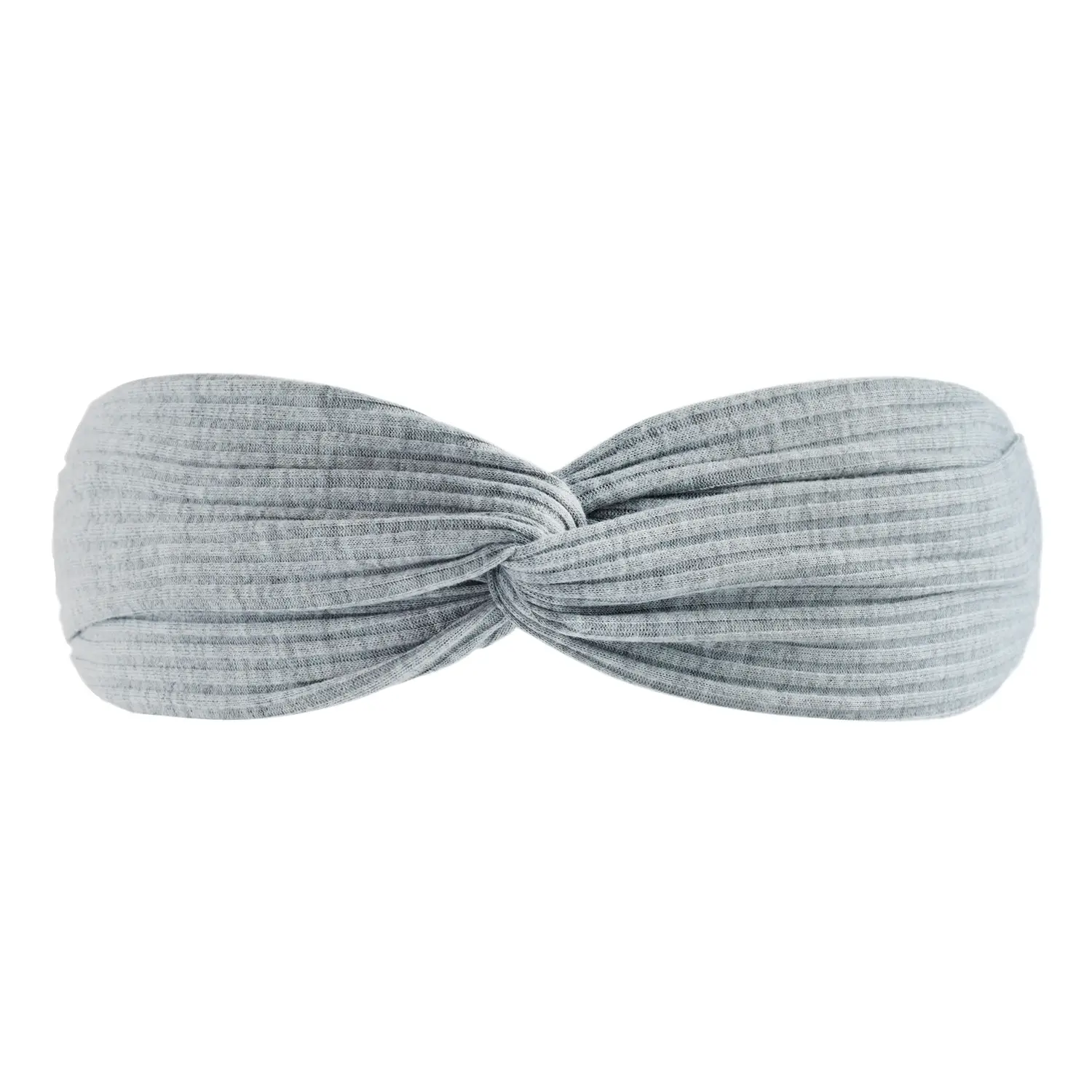 Black Knitted Cotton Elastic Hair Band for Women