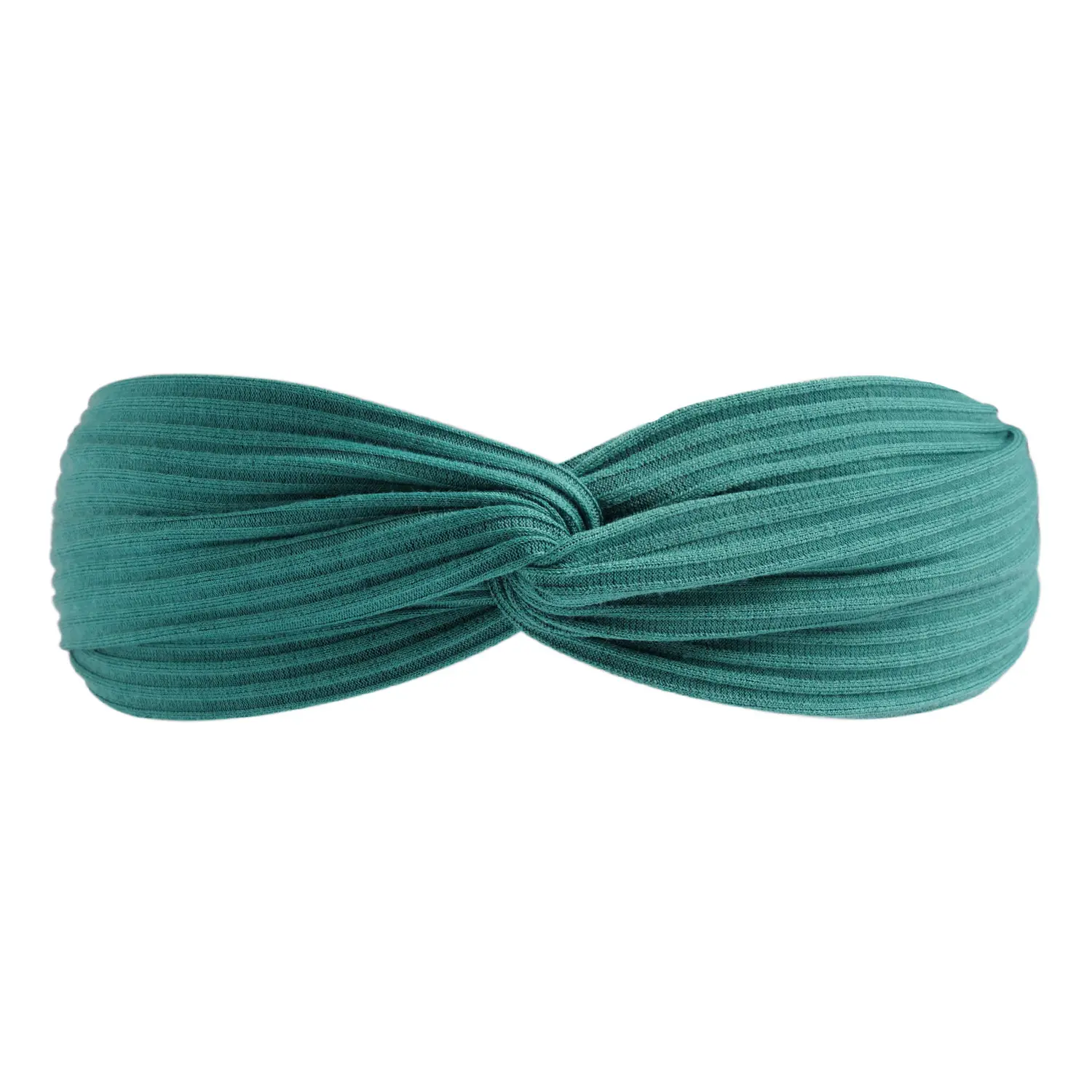Black Knitted Cotton Elastic Hair Band for Women