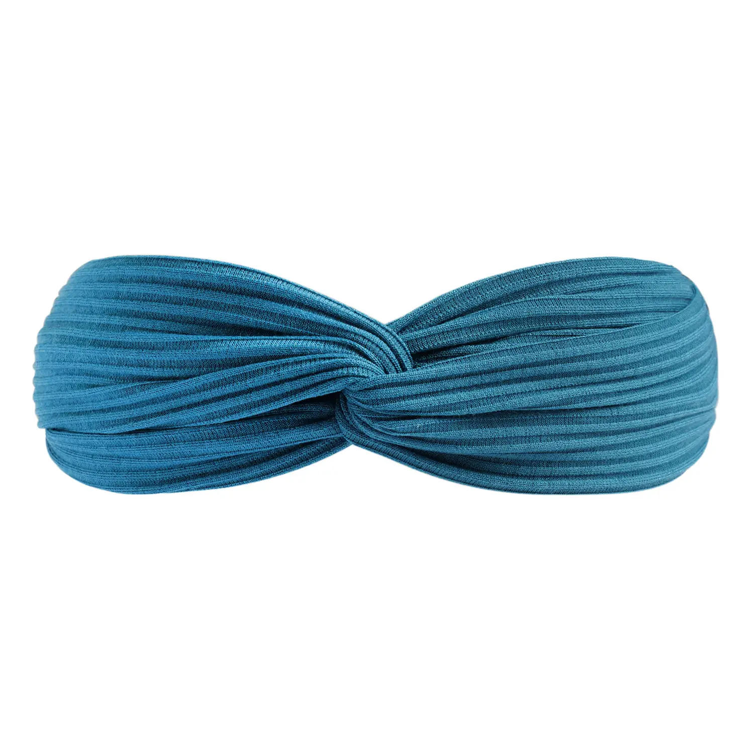 Black Knitted Cotton Elastic Hair Band for Women