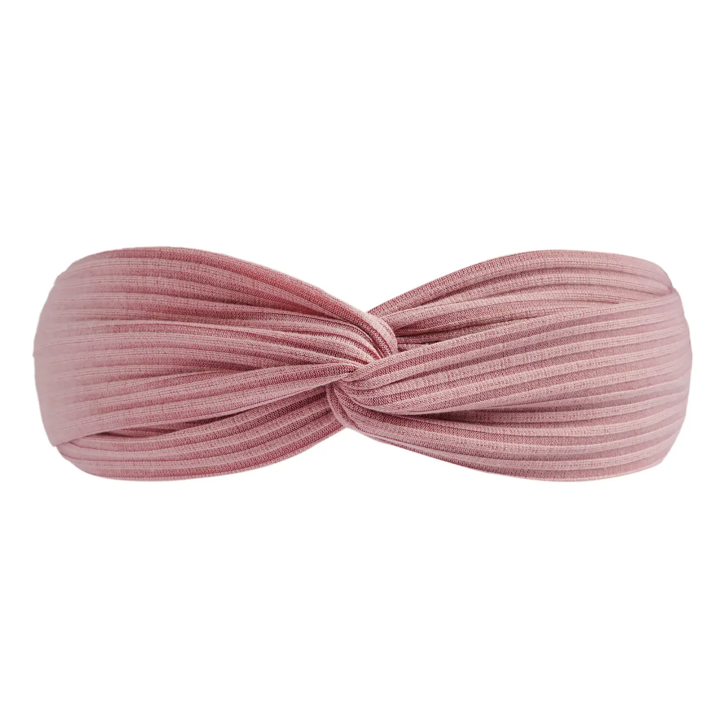 Black Knitted Cotton Elastic Hair Band for Women