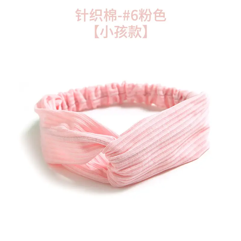 Black Knitted Cotton Elastic Hair Band for Women