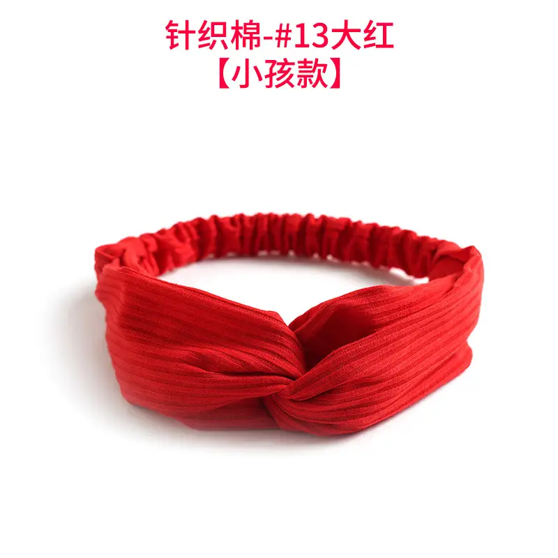 Black Knitted Cotton Elastic Hair Band for Women