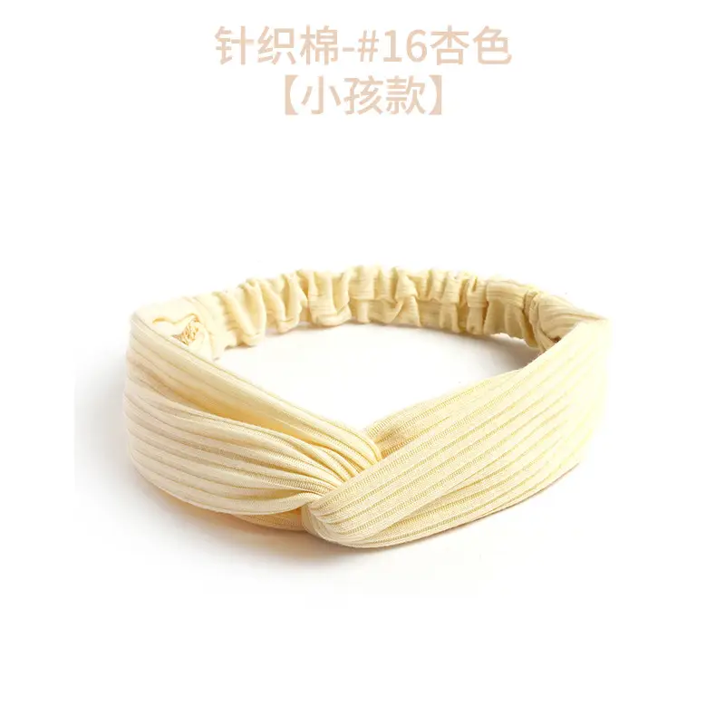Black Knitted Cotton Elastic Hair Band for Women