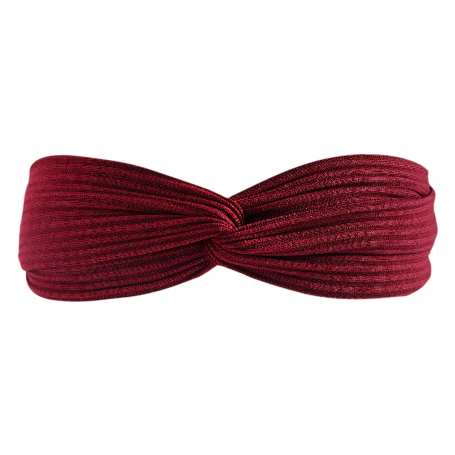 Black Knitted Cotton Elastic Hair Band for Women