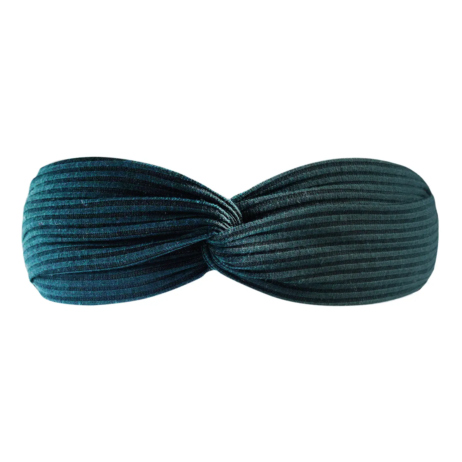 Black Knitted Cotton Elastic Hair Band for Women