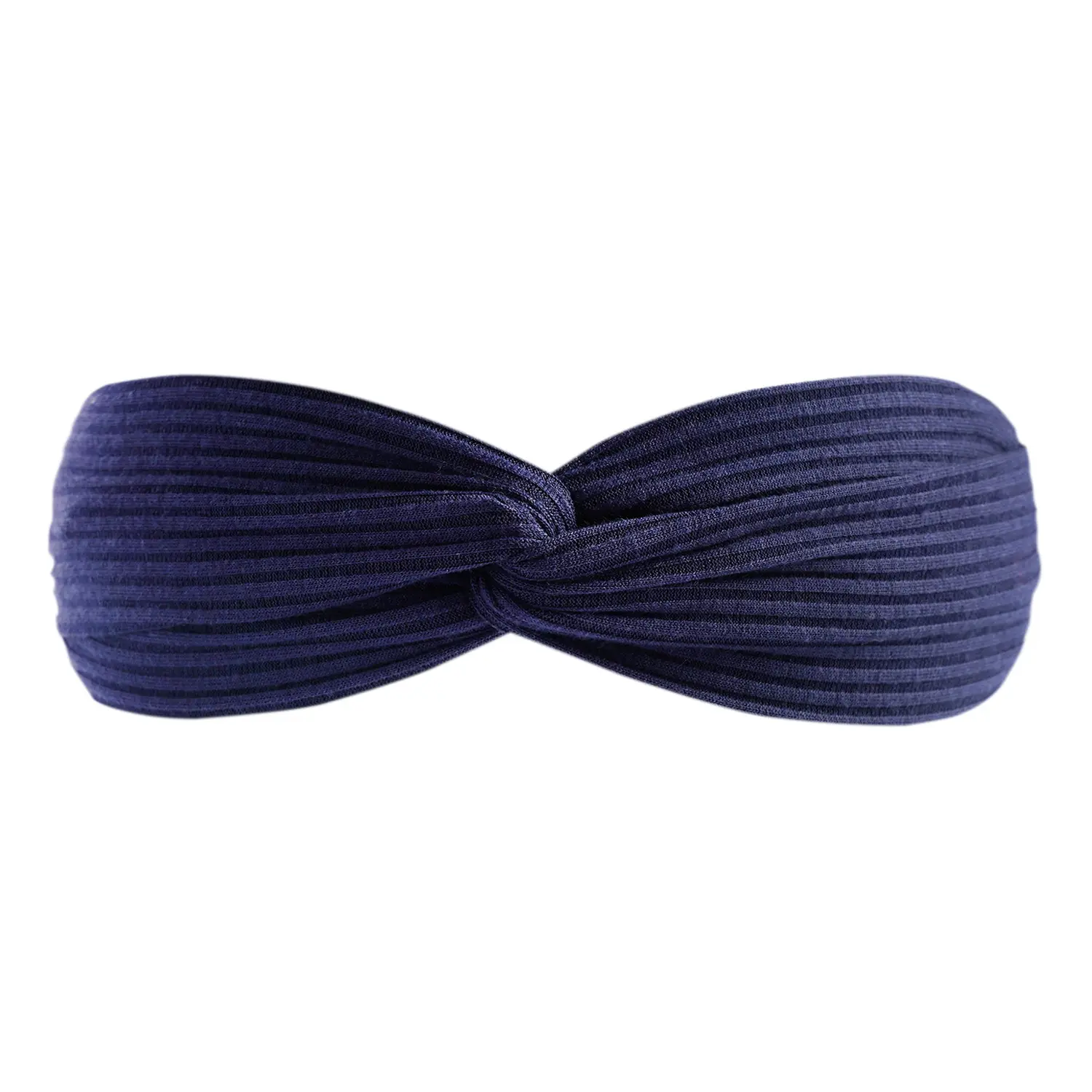 Black Knitted Cotton Elastic Hair Band for Women