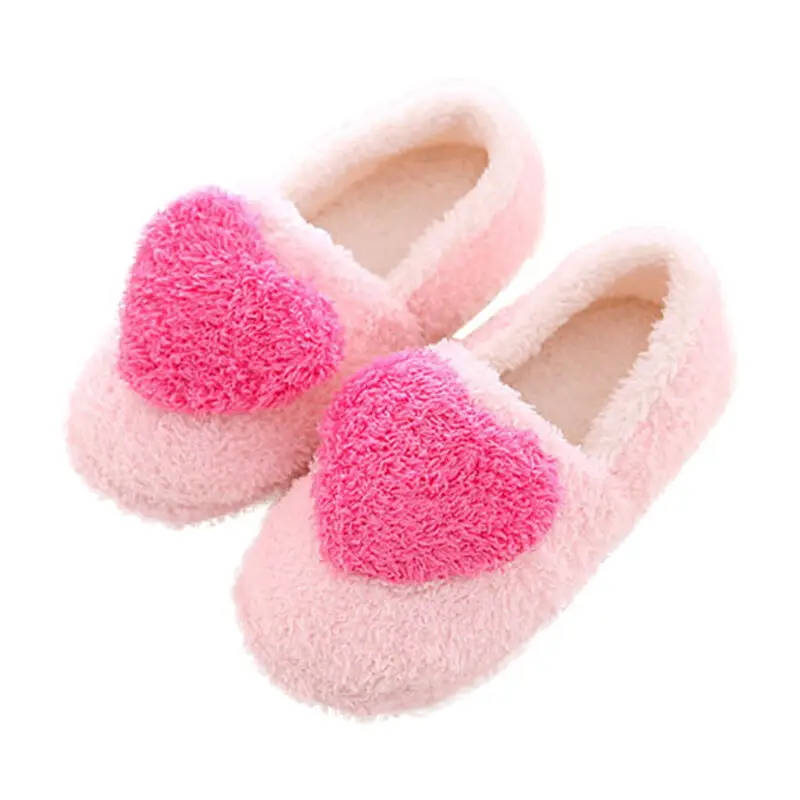 Winter comfortable love thick-soled cotton slippers soft bottom heel moon shoes non-slip warm indoor home shoes women's wholesale