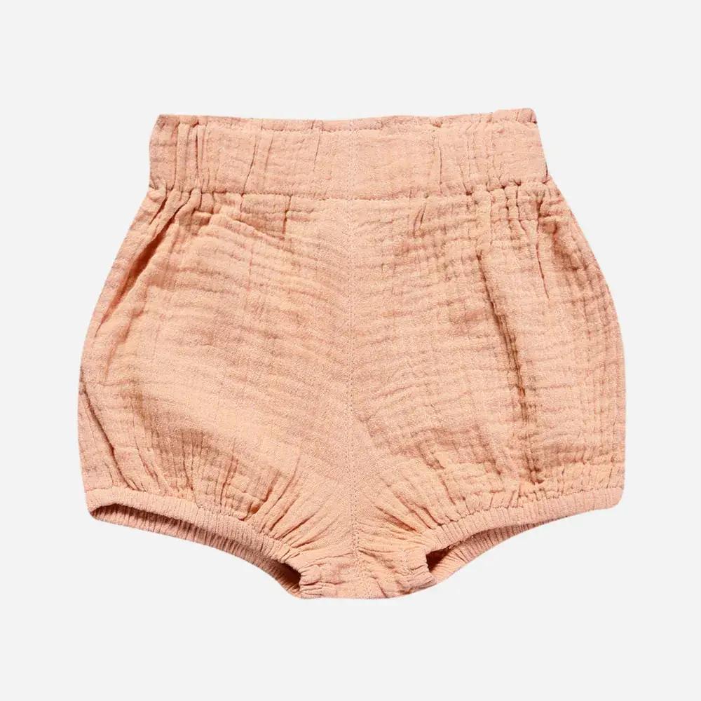 Cotton Linen High Waist Shorts Yellow Large - Image 2