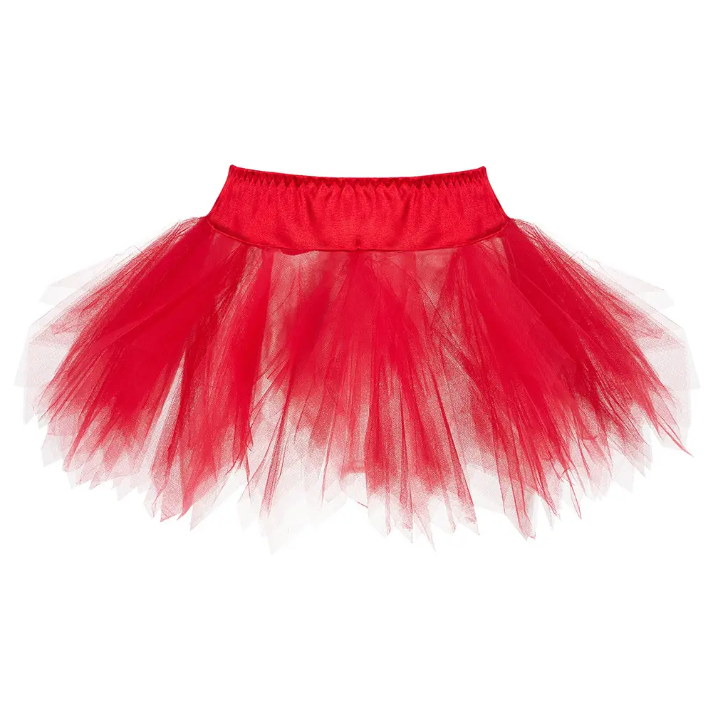 Black Mesh Fluffy Miniskirt for Women - Image 5