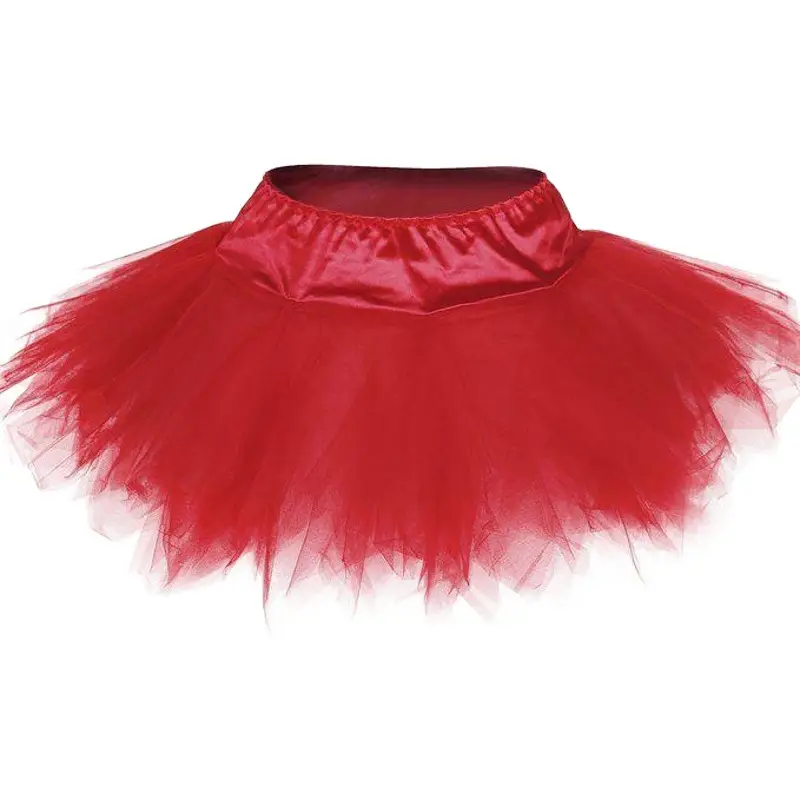 Black Mesh Fluffy Miniskirt for Women